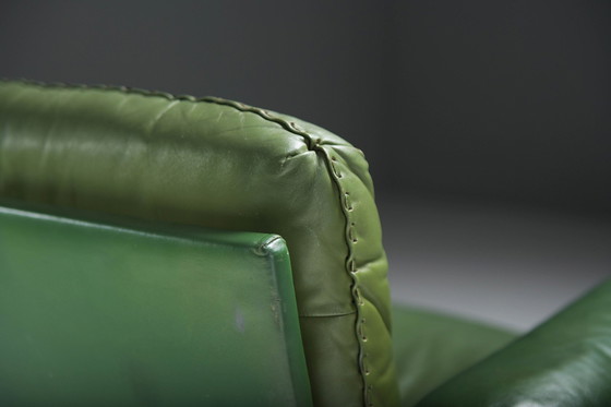 Image 1 of Very Rare Ds 31 Lounge Set In Green Leather By De Sede Team For De Sede Swiss