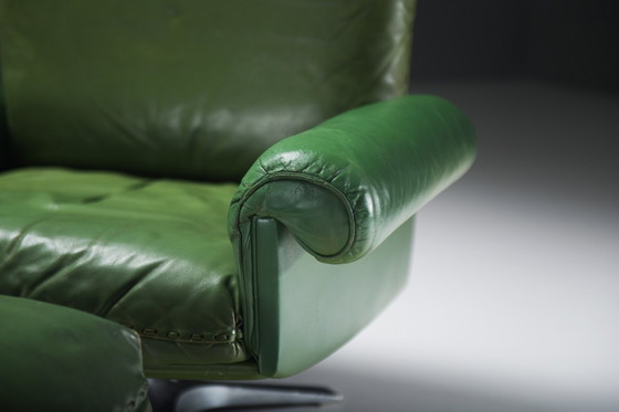 Image 1 of Very Rare Ds 31 Lounge Set In Green Leather By De Sede Team For De Sede Swiss