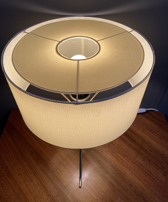 Image 1 of Brass Lable Lamp With Round Shade 1960S