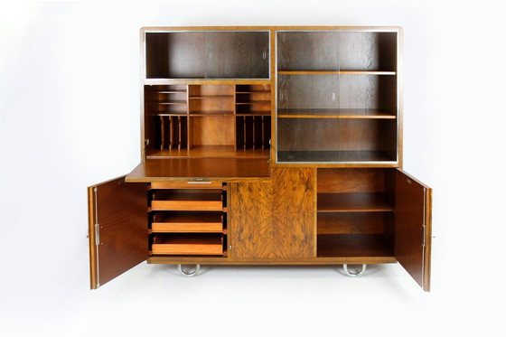 Image 1 of Robert Slezak Tubular Steel Cabinet With Secretary