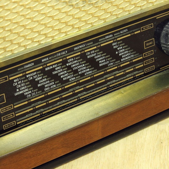 Image 1 of Vintage Tesla Dirigent gramoradio, Czechoslovakia 1956