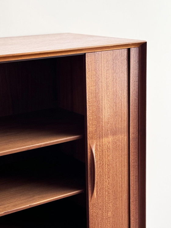 Image 1 of Large Danish Mid - Century Modern Teak Sideboard with Tambour Doors by Arne Vodder for Sibast