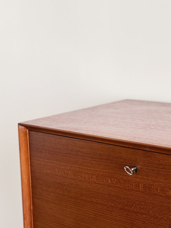 Image 1 of Large Danish Mid - Century Modern Teak Sideboard with Tambour Doors by Arne Vodder for Sibast