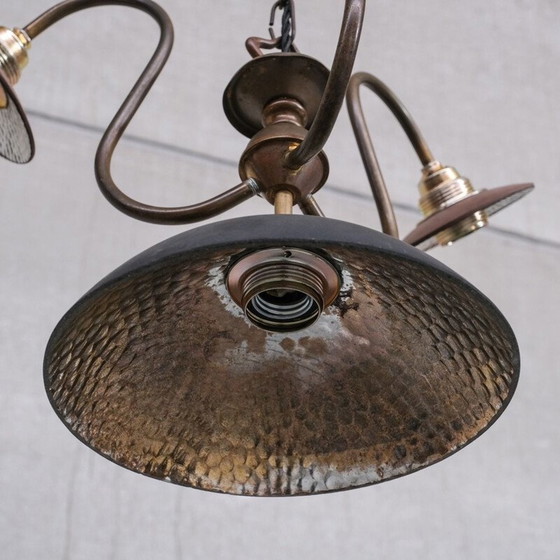 Image 1 of Vintage English mercury glass pendant lamp, 1930s