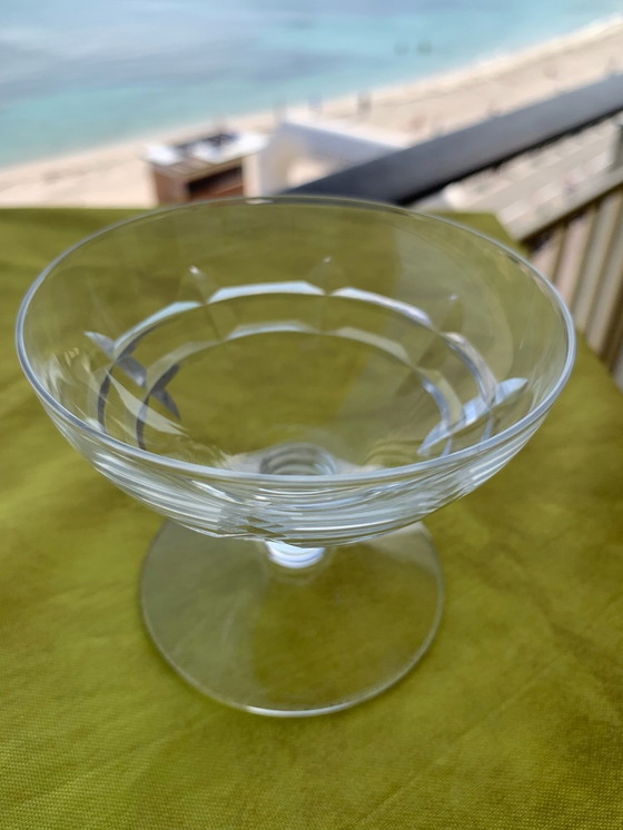 Image 1 of 10X Crystal Champagne Coupes From The 1930s