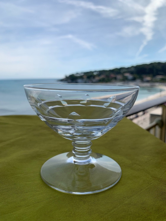 Image 1 of 10X Crystal Champagne Coupes From The 1930s