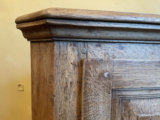 Image 1 of Dutch Corner Cabinet 19th Century Oak