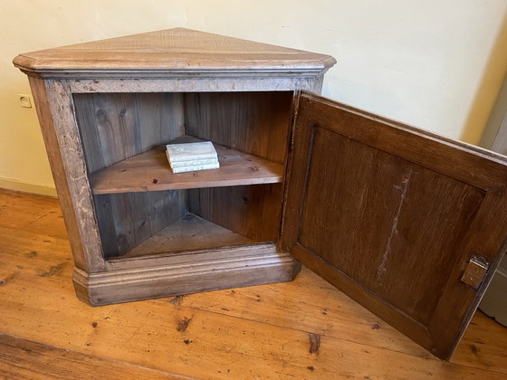 Image 1 of Dutch Corner Cabinet 19th Century Oak