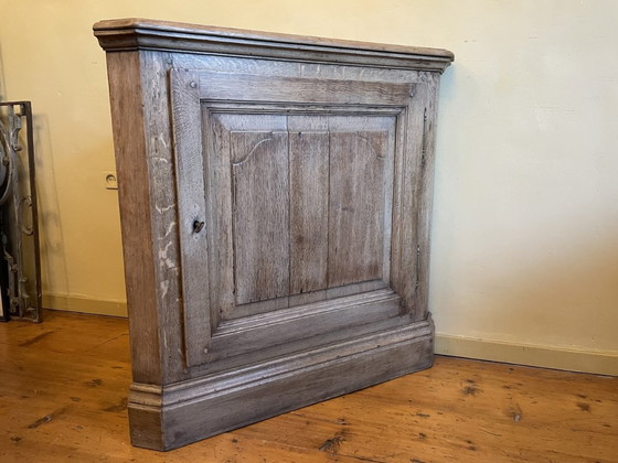 Image 1 of Dutch Corner Cabinet 19th Century Oak