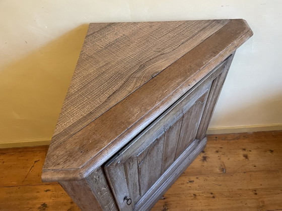 Image 1 of Dutch Corner Cabinet 19th Century Oak