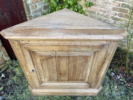 Dutch Corner Cabinet 19th Century Oak