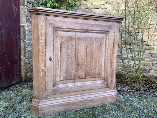 Dutch Corner Cabinet 19th Century Oak