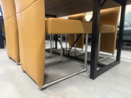 Image 1 of 4 Rolf Benz 7400 Dining Chairs Camel Leather