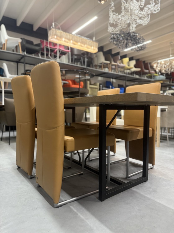 Image 1 of 4 Rolf Benz 7400 Dining Chairs Camel Leather