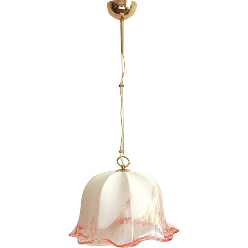 Vintage pink ceiling lamp by La Murrina Italy 1970s