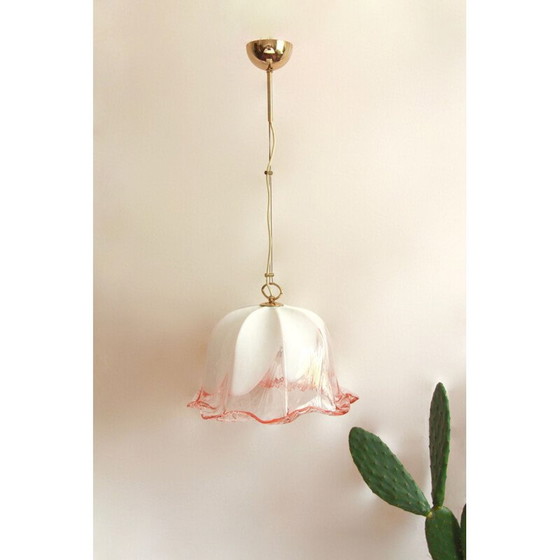 Image 1 of Vintage pink ceiling lamp by La Murrina Italy 1970s
