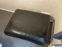 Black Leather Montel Hocker/Pouf
