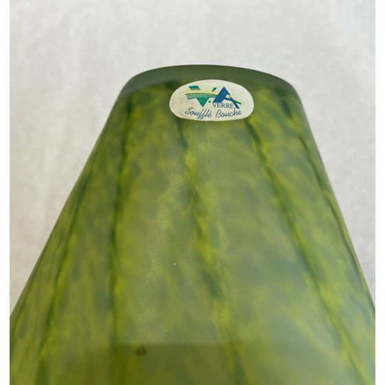 Image 1 of Vintage glass paste vase for Verrerie V.a.