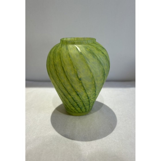Image 1 of Vintage glass paste vase for Verrerie V.a.