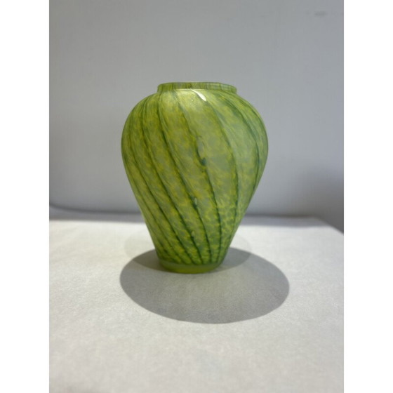 Image 1 of Vintage glass paste vase for Verrerie V.a.