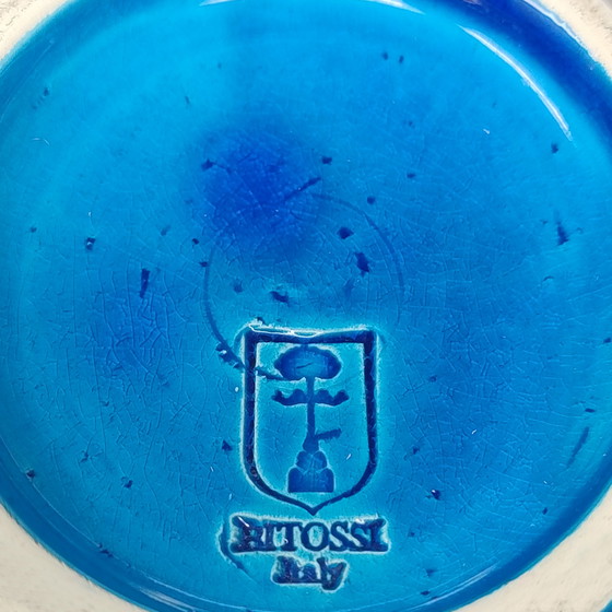 Image 1 of Vase des années 1960 par Aldo Londi pour Bitossi "Blue Rimini Collection"