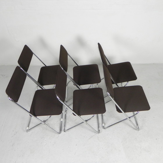 Image 1 of Set of 6 Framar folding chairs, 1970s