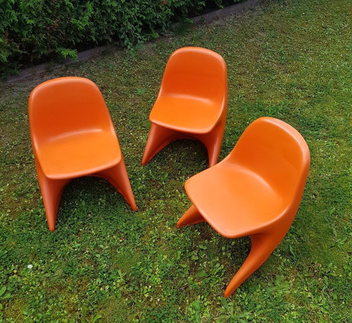 3X Stackable Childrens Casalino Chairs By Alexander Begge For Casala