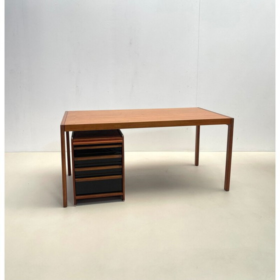 Image 1 of Mid-century wooden scandinavian desk with drawers, 1960s