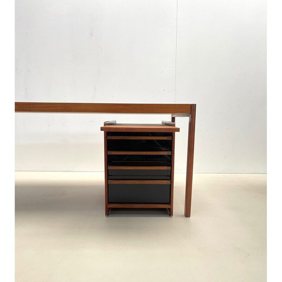 Image 1 of Mid-century wooden scandinavian desk with drawers, 1960s