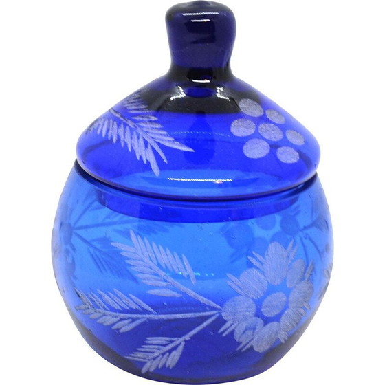 Image 1 of Scatola di cioccolatini in cristallo vintage di Julia Glassworks, Polonia 1980