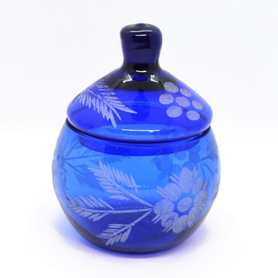 Image 1 of Scatola di cioccolatini in cristallo vintage di Julia Glassworks, Polonia 1980