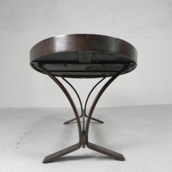 Image 1 of Oval coffee table - tile table - 1970s