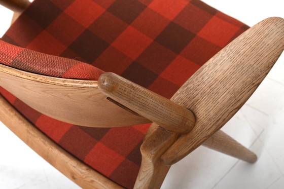 Image 1 of Early Pair CH-28 Oak Easychairs by Hans J. Wegner