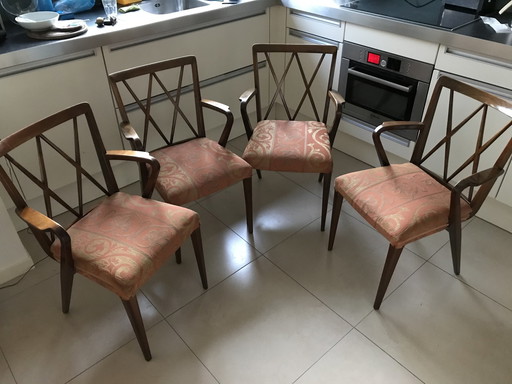 4x Poly Z dining chairs, A.A. Patijn for Zijlstra Joure, 1950s