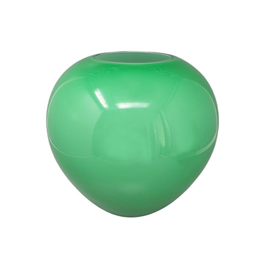 1960s Gorgeous Green Vase by Ind. Vetraria Valdarnese. Made in Italy