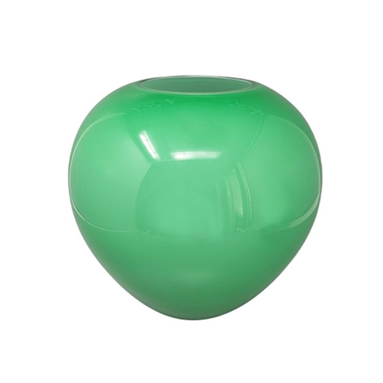 Image 1 of 1960s Gorgeous Green Vase by Ind. Vetraria Valdarnese. Made in Italy