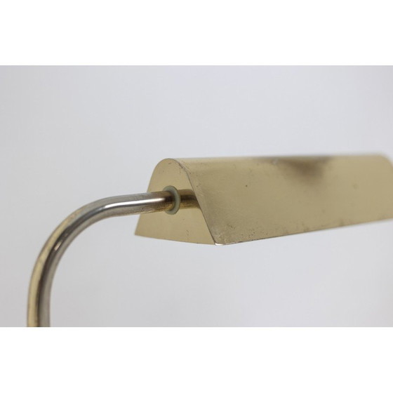 Image 1 of Vintage gilt brass library lamp, 1970