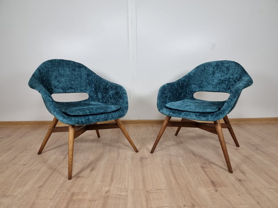 Image 1 of 2x Miroslav Navratil Shell Armchairs