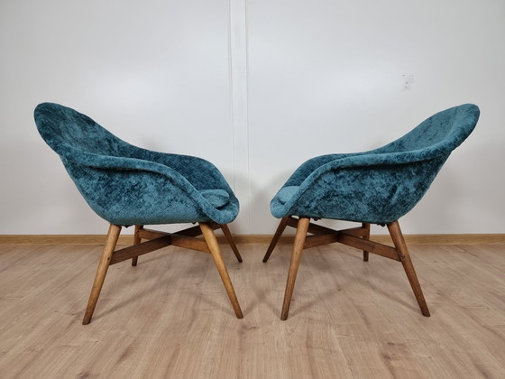 Image 1 of 2x Miroslav Navratil Shell Armchairs