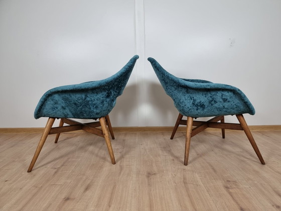 Image 1 of 2x Miroslav Navratil Shell Armchairs