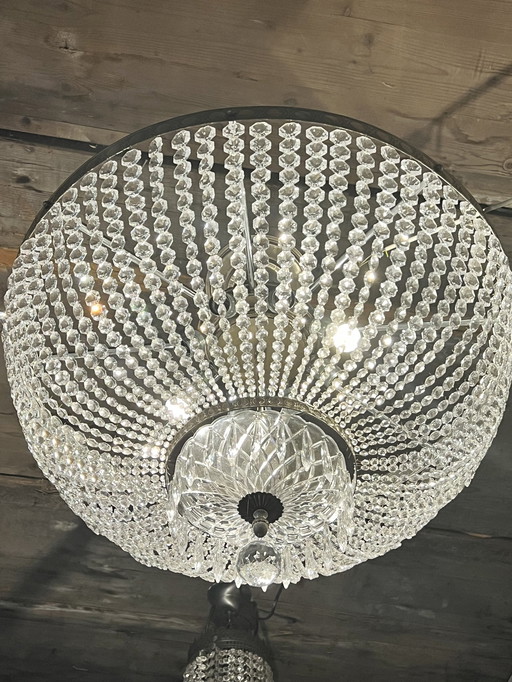 Mega Huge Antique Crystal Lamp