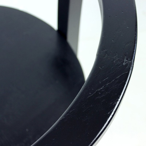 Image 1 of Set di 4 sedie da pranzo vintage in rovere nero, Cecoslovacchia 1930