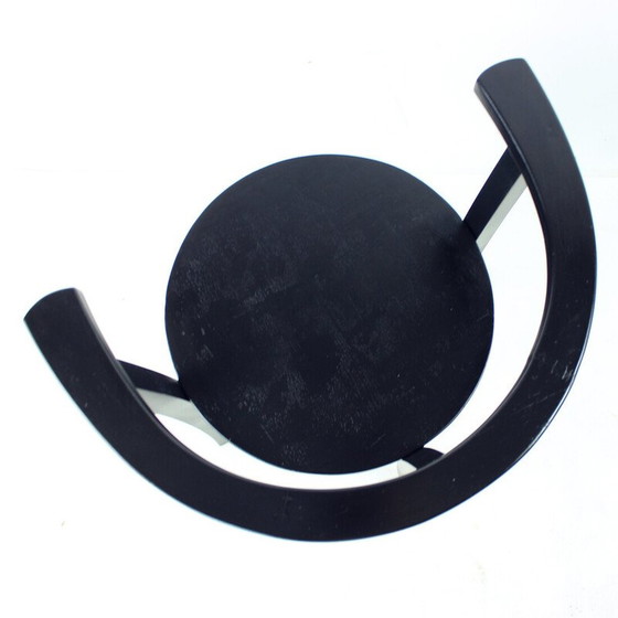 Image 1 of Set di 4 sedie da pranzo vintage in rovere nero, Cecoslovacchia 1930