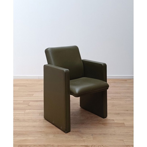 Image 1 of Poltrona Thf vintage in legno e pelle di Poltrona Frau, 1990