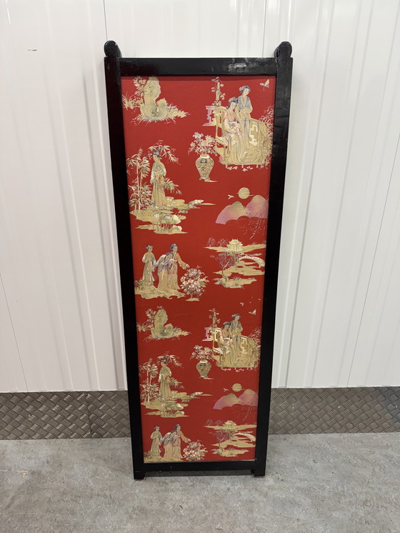 Image 1 of Stunning Large And Ancient Decorated Chinese Wood Folding Screen