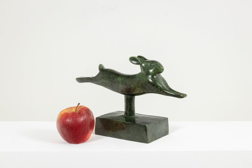 François Pompon. "Lapin Courant", Bronze, Printed in 2006.