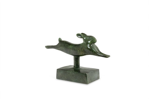 François Pompon. "Lapin Courant", Bronze, Printed in 2006.