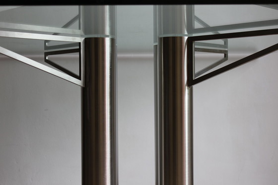 Image 1 of Postmodern Steel Tube Dining Table