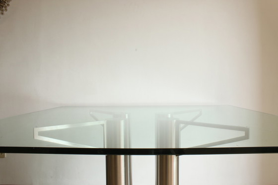 Image 1 of Postmodern Steel Tube Dining Table