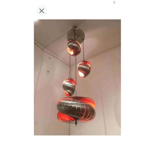 Vintage Henri Mathieu 1970 hanging lamp